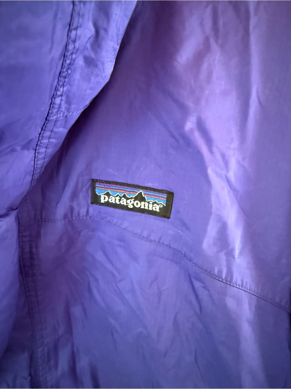 Vintage Patagonia Purple Lightweight Rain Jacket with Hood - Picture 3 of 9